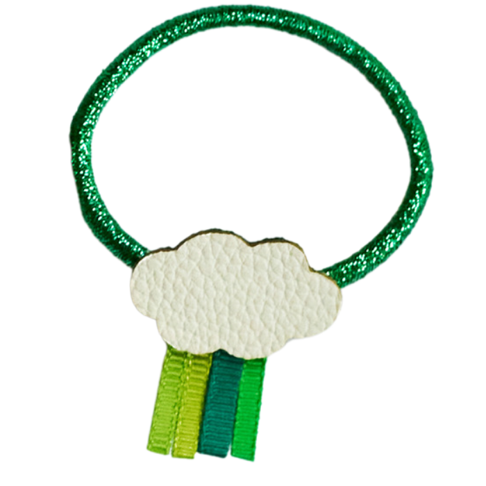 green cloud girls hair bobble