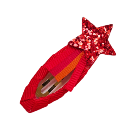 red star hairclip