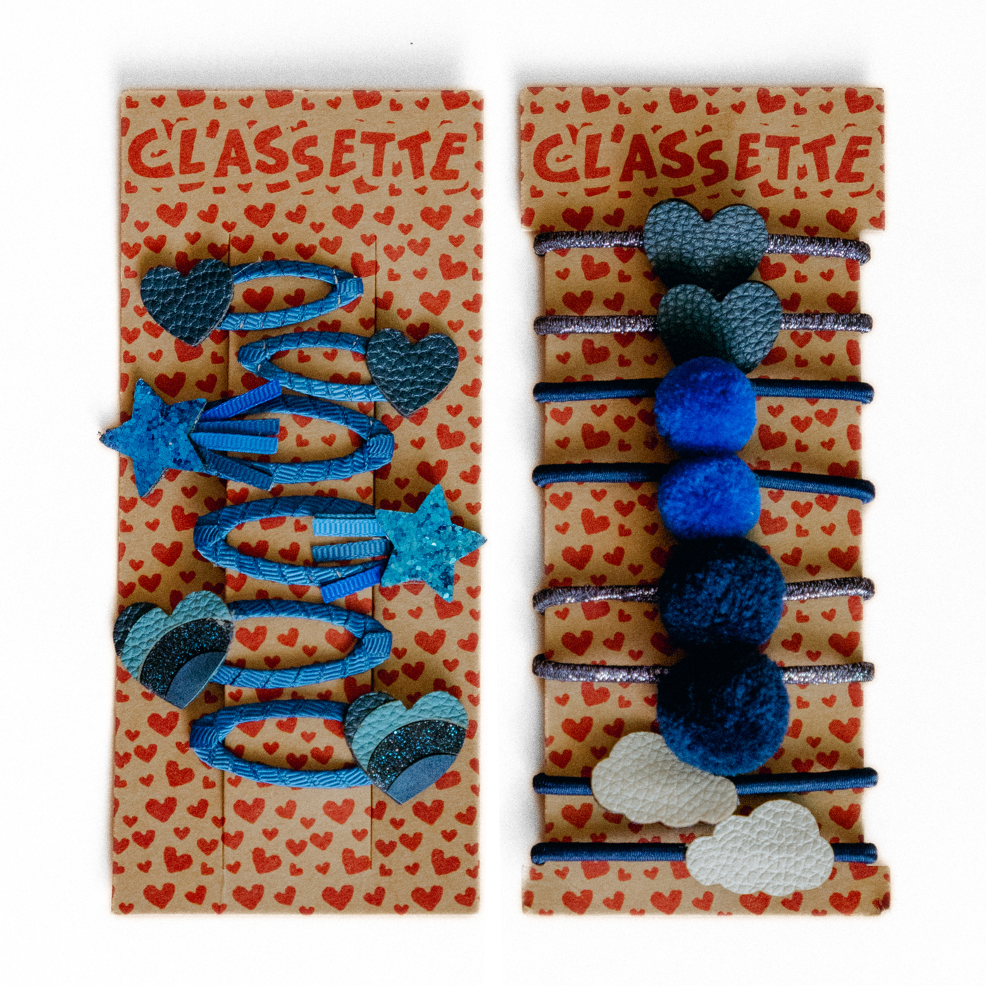 Navy Blue School Hair Clips & Bobble Hair Ties Set