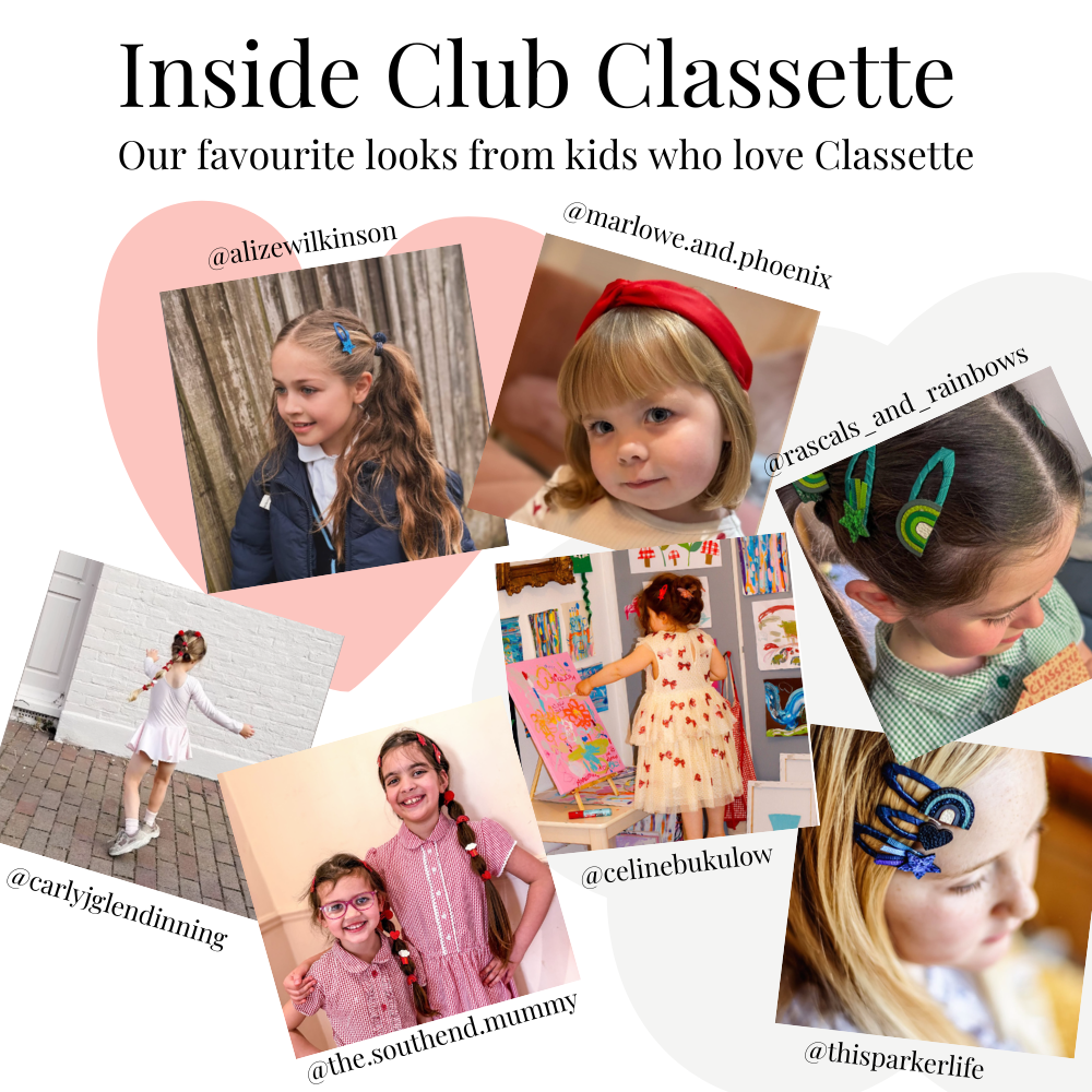 Navy Blue School Hair Clips, Bobble Hair Ties & Headband Set