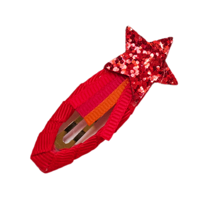 red star hairclip